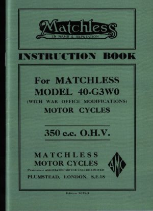 Matchless 40 G3WO Book