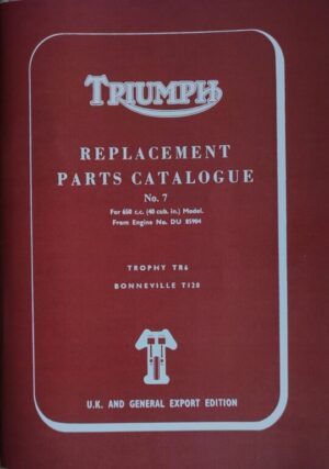 Triumph 650 Parts Book 1969 No 7